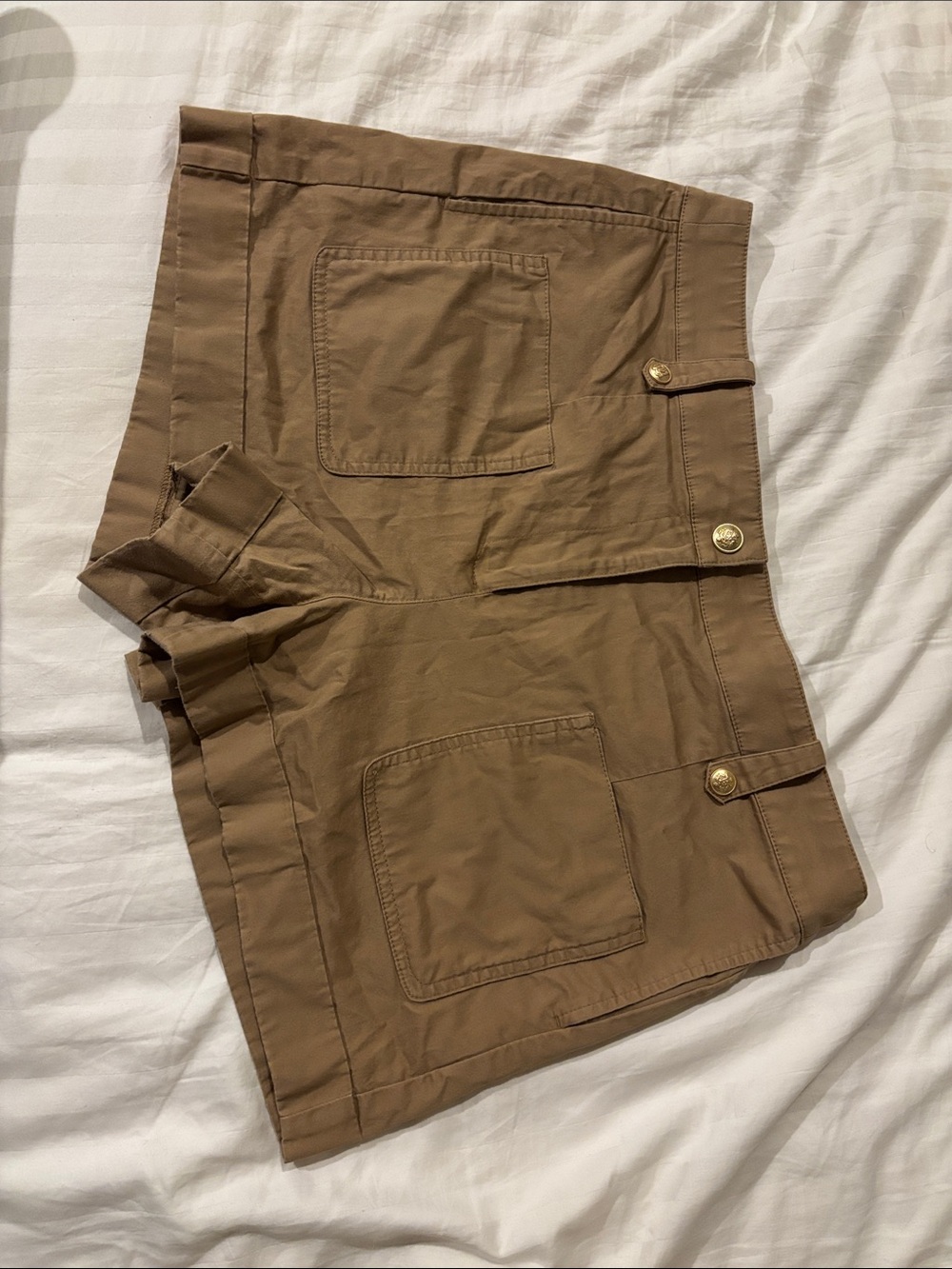J. Crew Khaki Utility Cargo Shorts with Patch Pockets